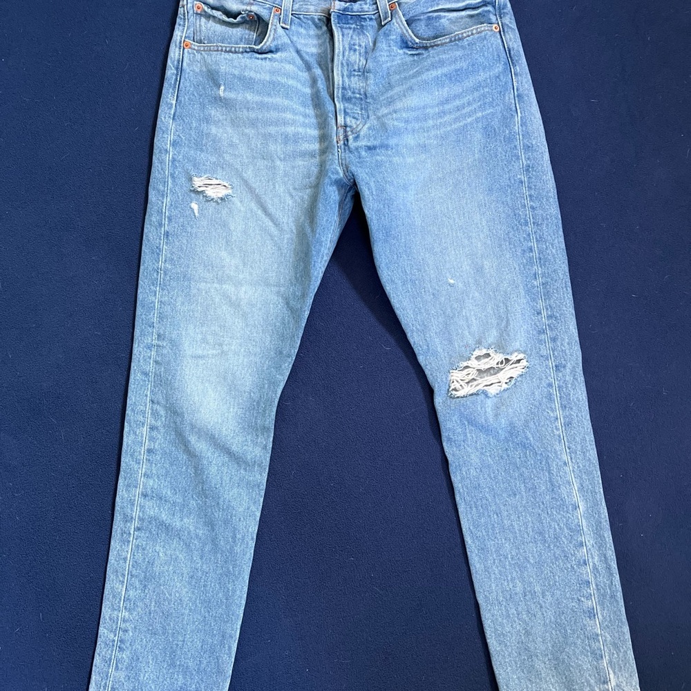 Levi’s 501 skinny jeans with distressing